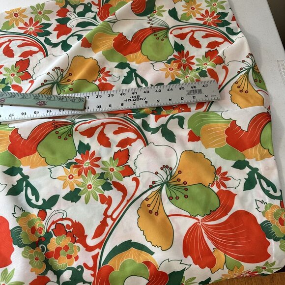 House Dress MuMu Maxi 1970 Pockets Groovy Poly Vintage Floral Print Long Sleeve - Picture 4 of 12